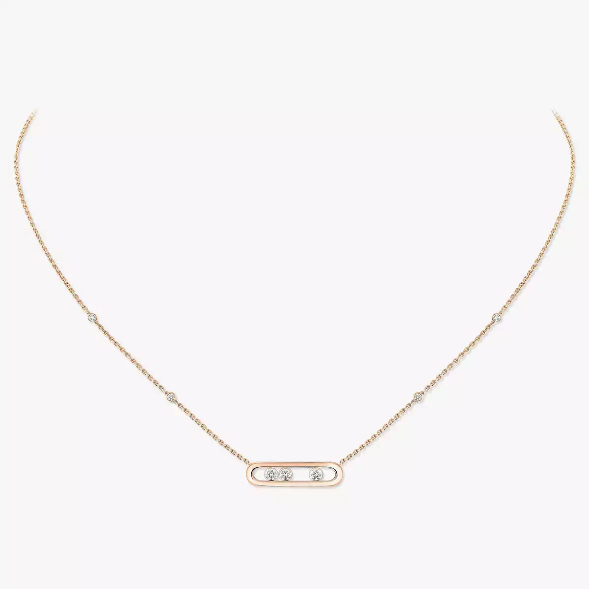 [Sparkle]MOVE PAVÉ ANHÄNGER 4 MOVING DIAMONDS HALSKETTE