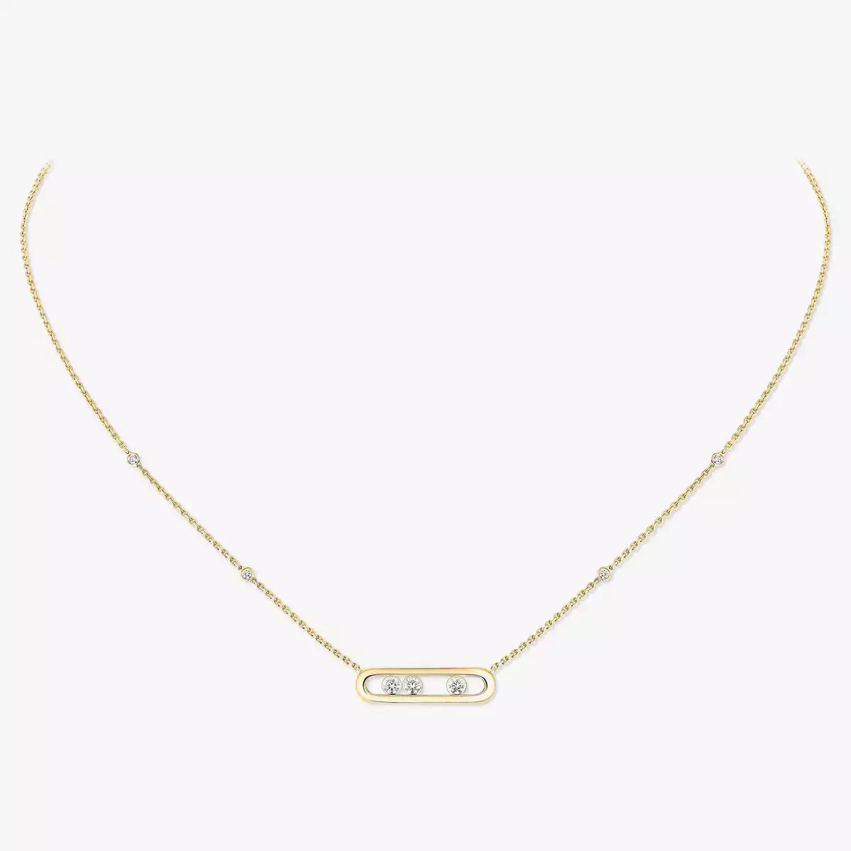 [Sparkle]MOVE PAVÉ ANHÄNGER 4 MOVING DIAMONDS HALSKETTE