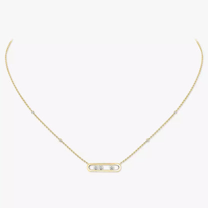 [Sparkle]MOVE PAVÉ ANHÄNGER 4 MOVING DIAMONDS HALSKETTE