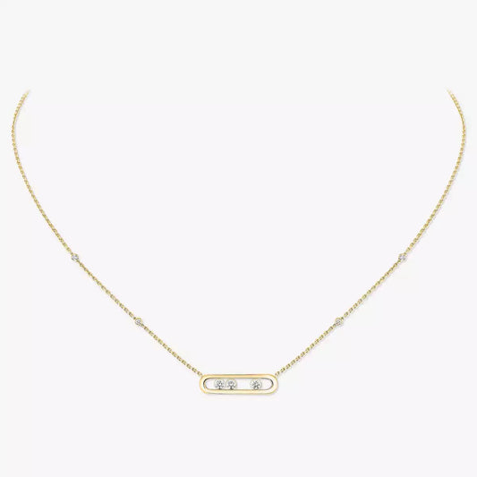 [Sparkle]MOVE PAVÉ ANHÄNGER 4 MOVING DIAMONDS HALSKETTE