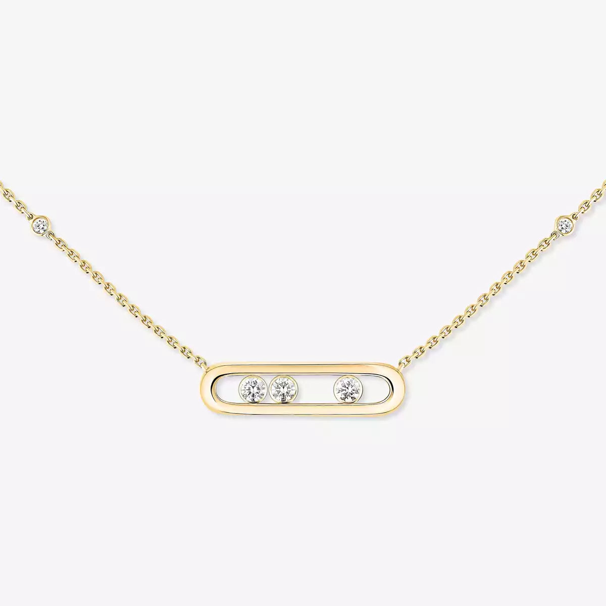 [Sparkle]MOVE PAVÉ ANHÄNGER 4 MOVING DIAMONDS HALSKETTE