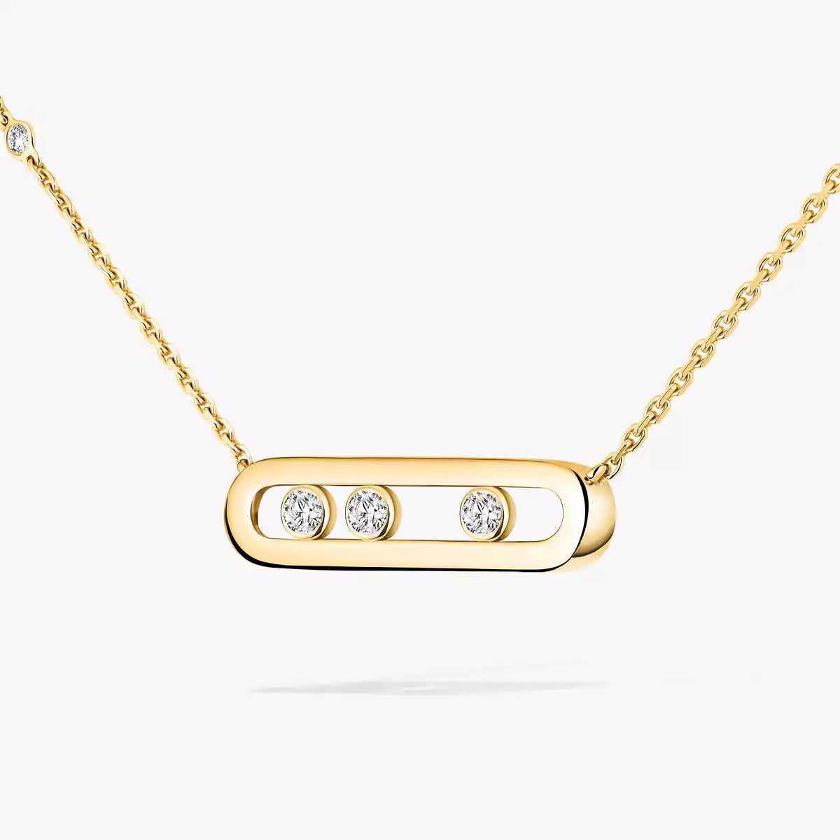[Sparkle]MOVE PAVÉ ANHÄNGER 4 MOVING DIAMONDS HALSKETTE