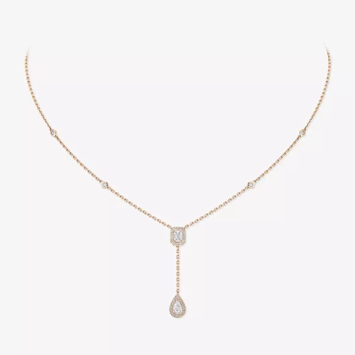 [sparkle Jewelry]Gold Diamond Tie Necklace