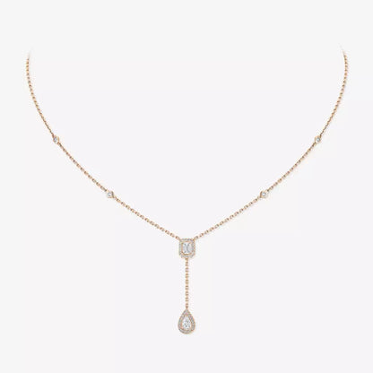 [sparkle Jewelry]Gold Diamond Tie Necklace