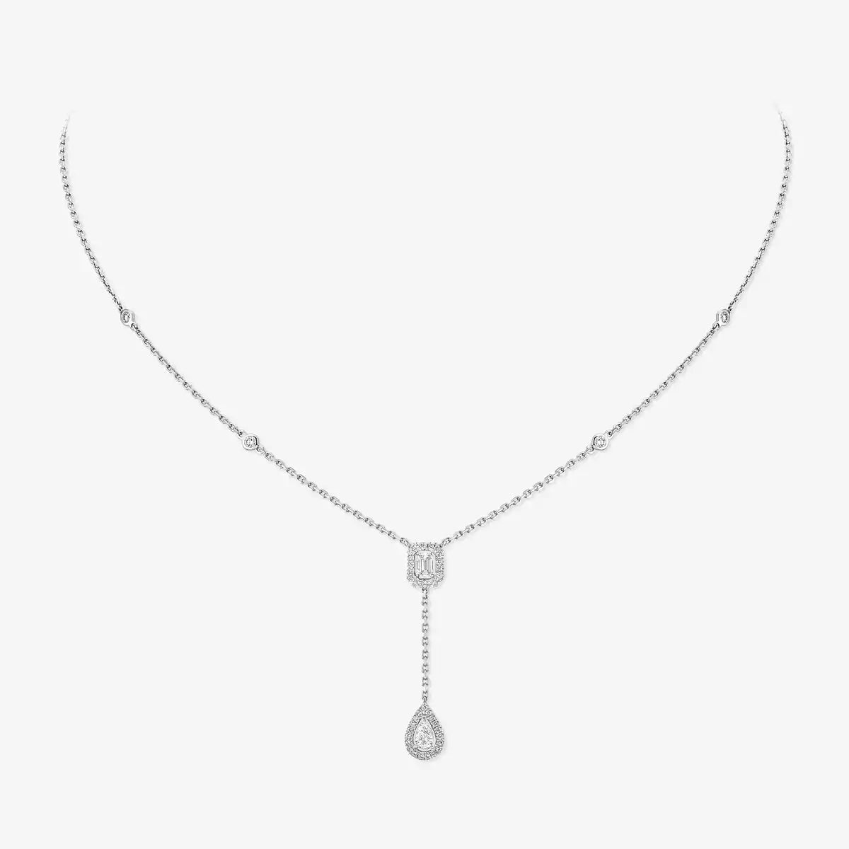 [sparkle Jewelry]Gold Diamond Tie Necklace