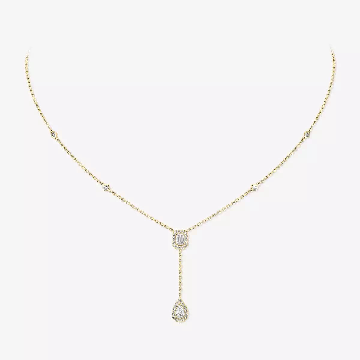 [sparkle Jewelry]Gold Diamond Tie Necklace