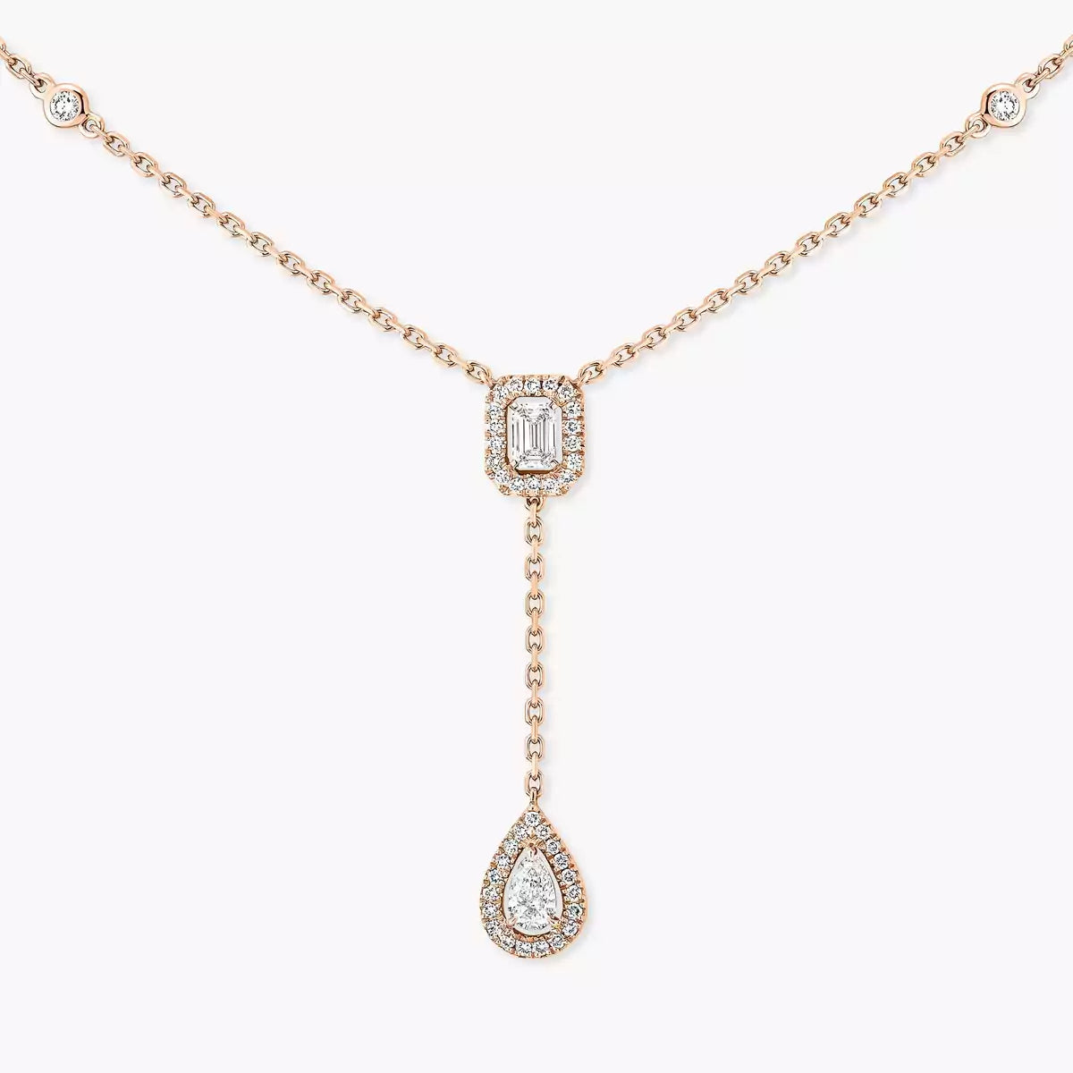 [sparkle Jewelry]Gold Diamond Tie Necklace