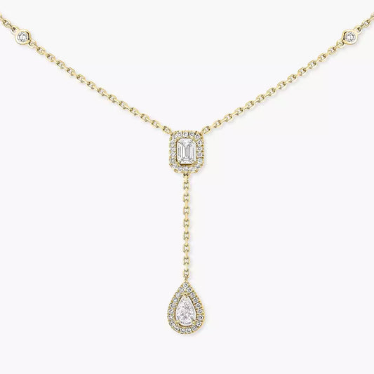 [Sparkle]SUGAR CUBE & TEARDROP PAVÉ-HALSKETTE