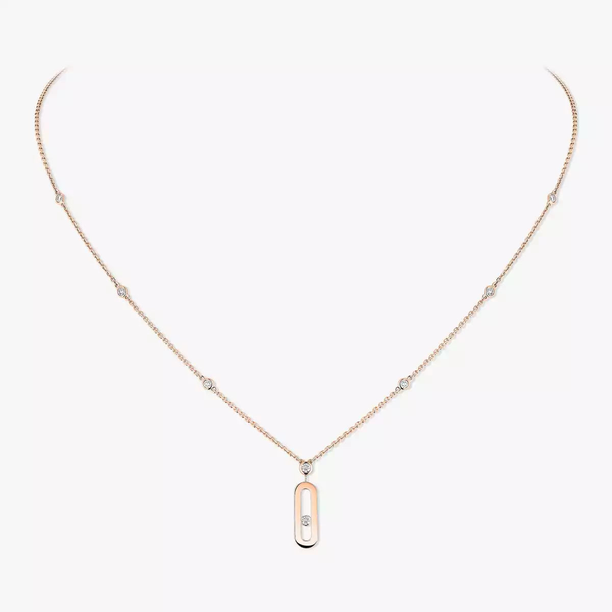[sparkle Jewelry] Move Uno Gold Diamond Long Necklace