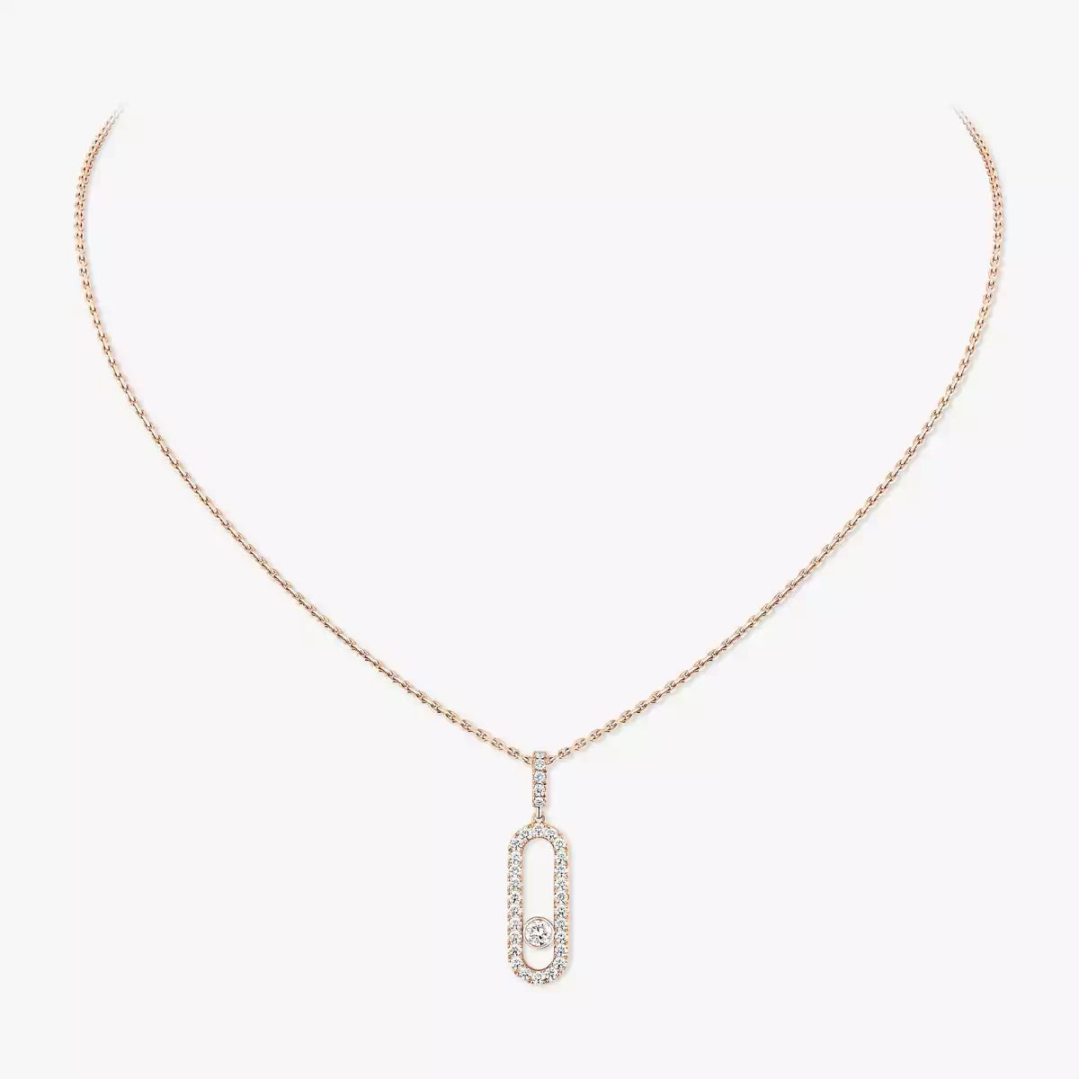 [sparkle Jewelry]Move Uno Diamond Necklace in Rose Gold