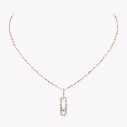 [sparkle Jewelry]Move Uno Diamond Necklace in Rose Gold