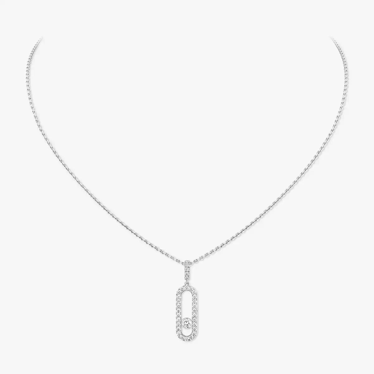 [sparkle Jewelry]Move Uno Diamond Necklace in Rose Gold