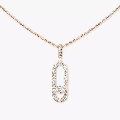 [sparkle Jewelry]Move Uno Diamond Necklace in Rose Gold