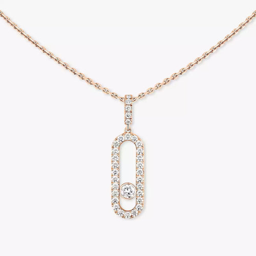 [sparkle Jewelry]Move Uno Diamond Necklace in Rose Gold