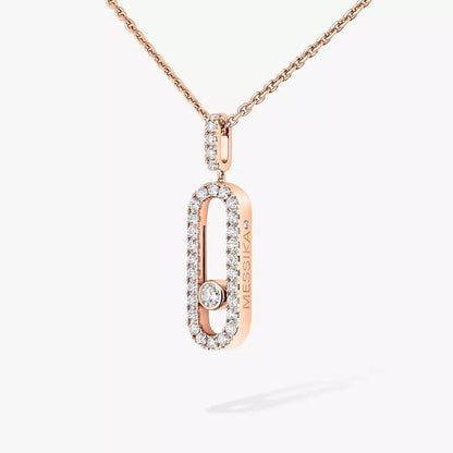 [sparkle Jewelry]Move Uno Diamond Necklace in Rose Gold