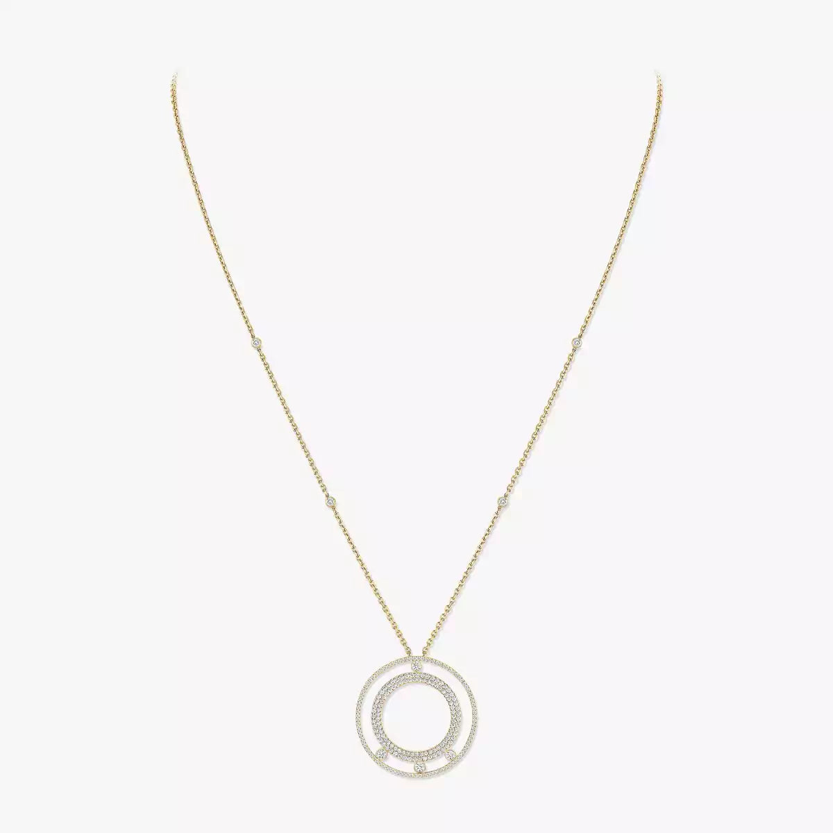 [sparkle Jewelry]Move Romane Long Pave_-Set Diamond Necklace