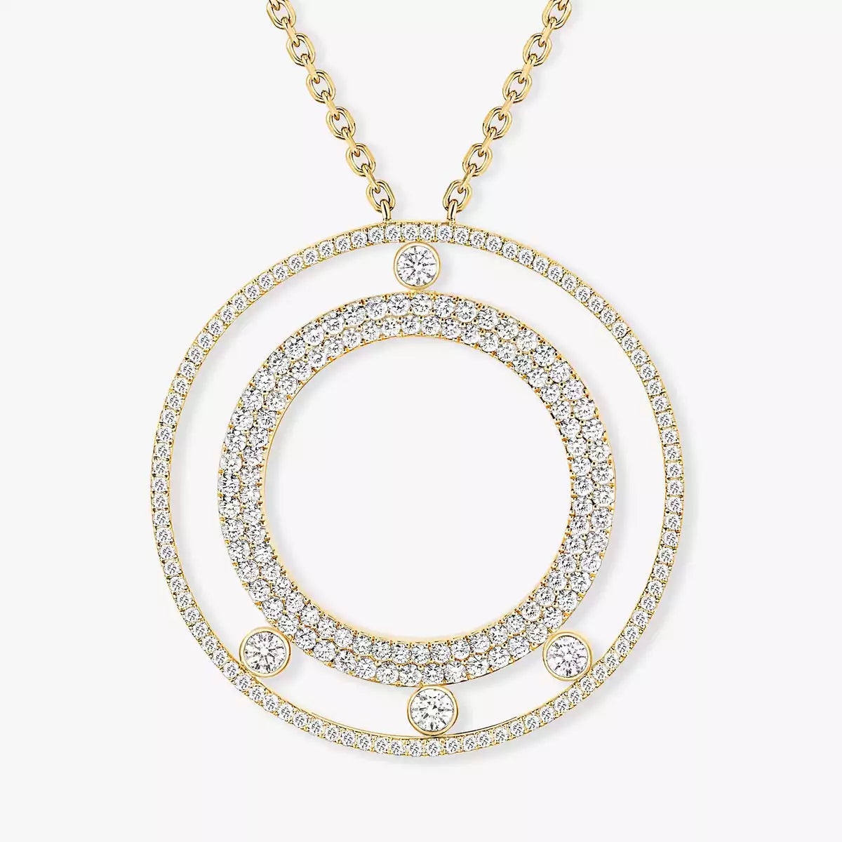[sparkle Jewelry]Move Romane Long Pave_-Set Diamond Necklace