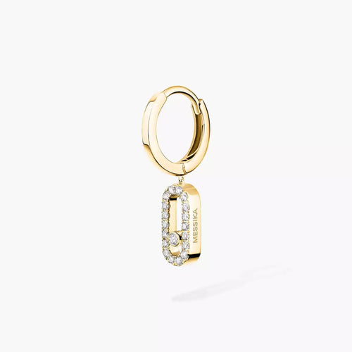 [Sparkle]MOVE UNO SINGLE DIAMANT-CREOLENOHRRINGE