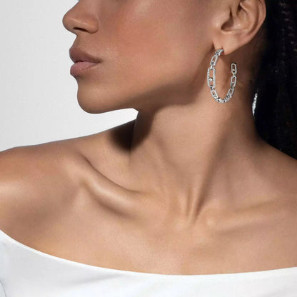 [Sparkle]MOVE LINK KINETIC DIAMOND HOOP OHRRINGE