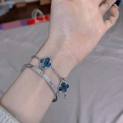 [sparkle Jewelry ]CLOVER 5 MOTIF PIETERSITE BRACELET COLLECTION