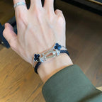 [sparkle Jewelry ]CLOVER 5 MOTIF PIETERSITE BRACELET COLLECTION