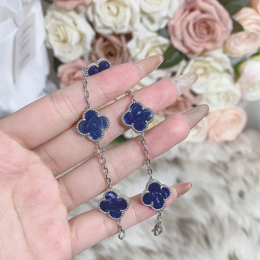 [sparkle Jewelry ]CLOVER 5 MOTIF PIETERSITE BRACELET COLLECTION