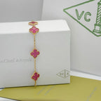 [sparkle Jewelry]sparkle 5 MOTIFS PINK ENAMEL BRACELET