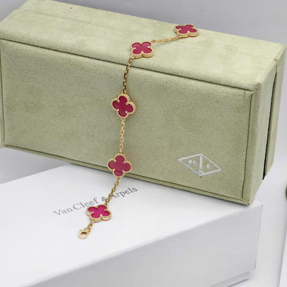 [sparkle Jewelry]sparkle 5 MOTIFS PINK ENAMEL BRACELET