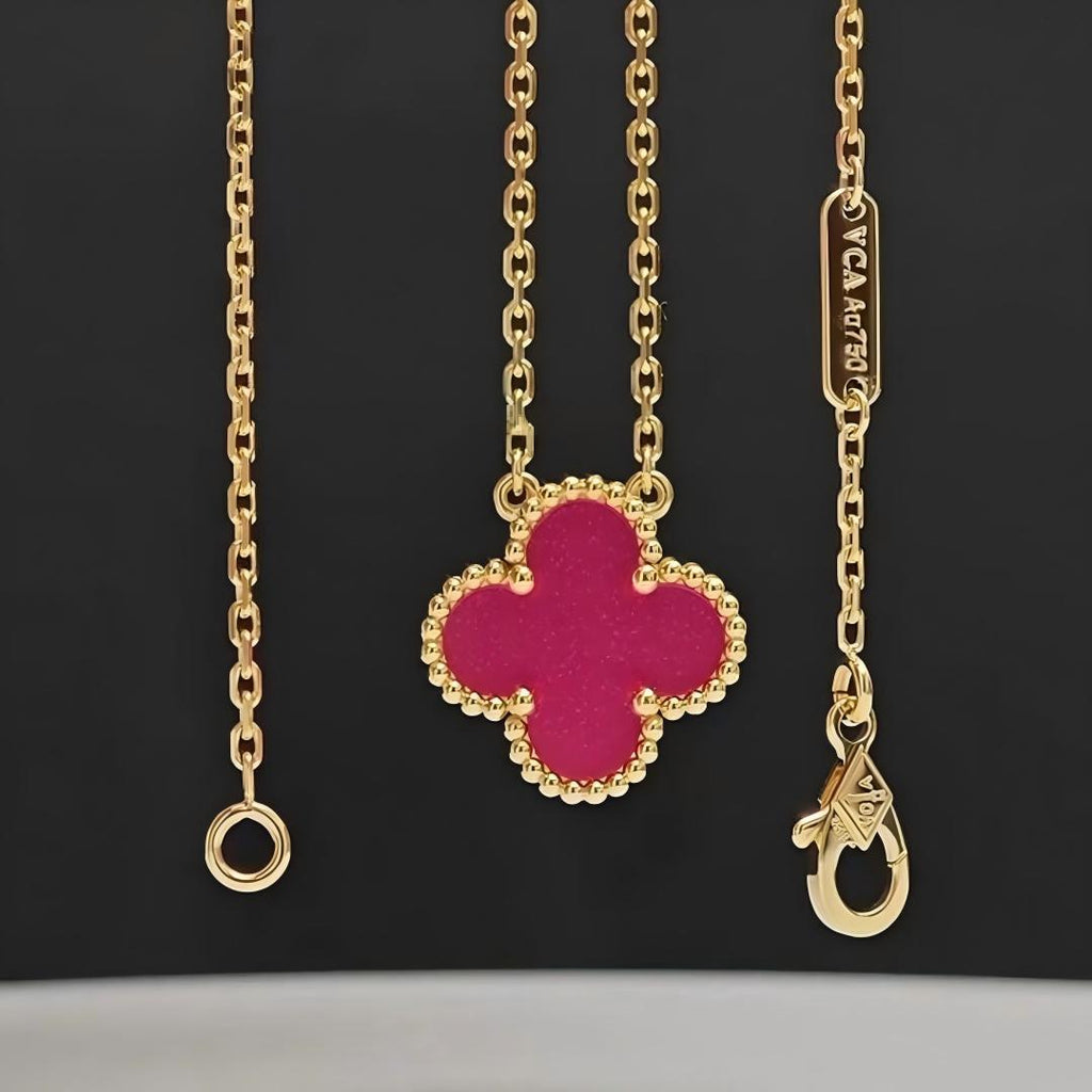 [sparkle Jewelry] sparkle 1 MOTIFS PINK ENAMEL NECKLACE