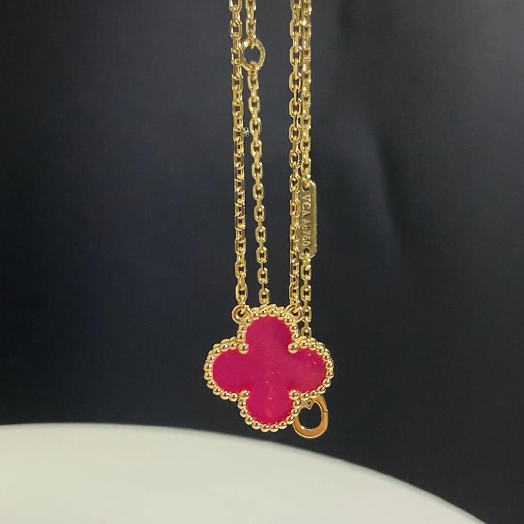 [sparkle Jewelry] sparkle 1 MOTIFS PINK ENAMEL NECKLACE