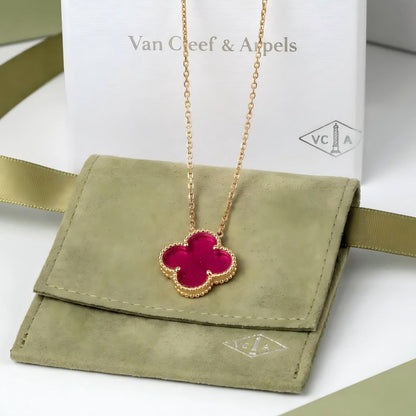 [sparkle Jewelry] sparkle 1 MOTIFS PINK ENAMEL NECKLACE