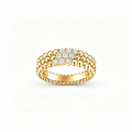 [sparkle Jewelry] THREE-ROW DIAMOND RING