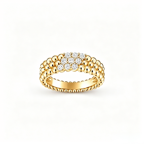 [sparkle Jewelry] THREE-ROW DIAMOND RING