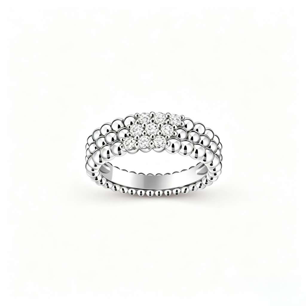 [sparkle Jewelry] THREE-ROW DIAMOND RING