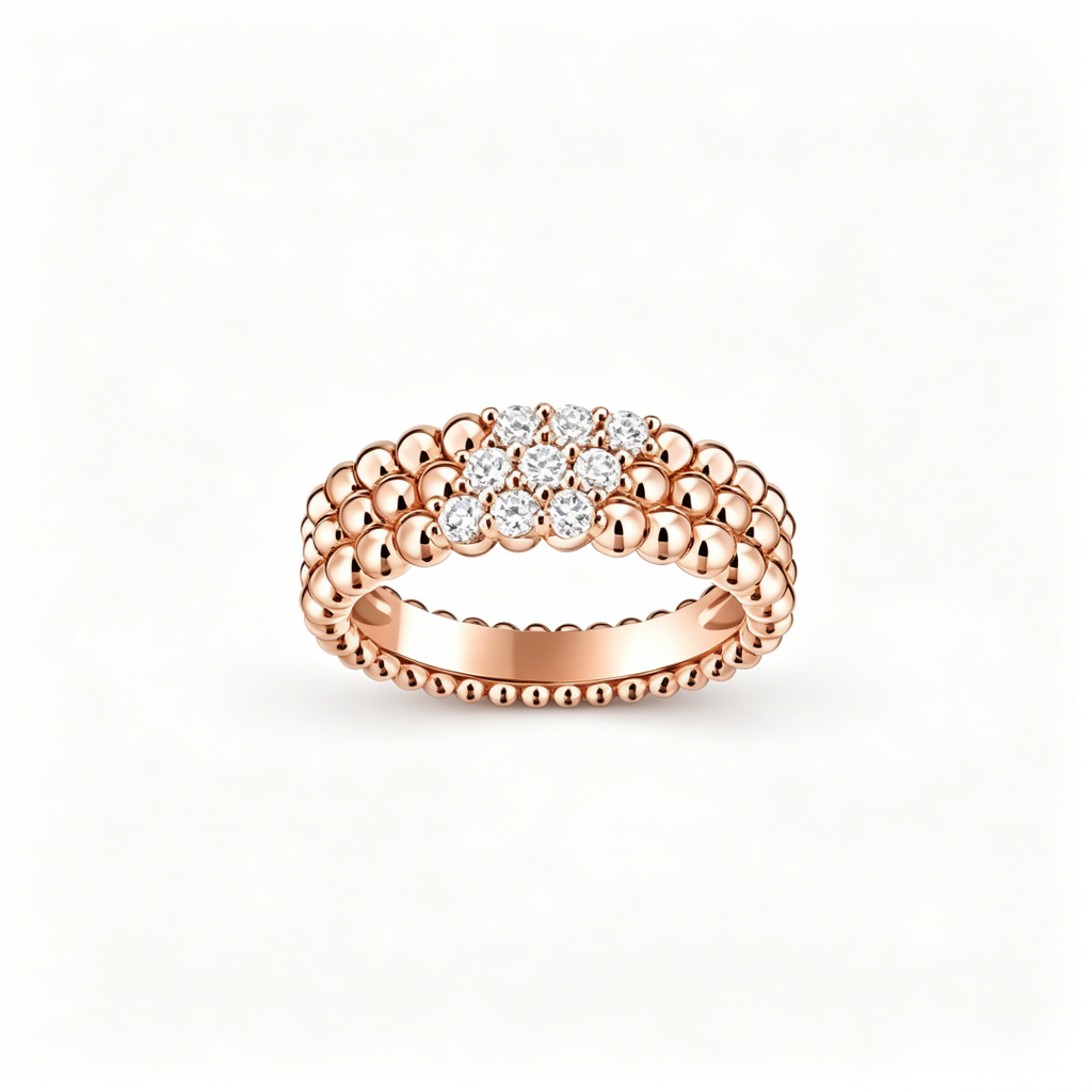 [sparkle Jewelry] THREE-ROW DIAMOND RING