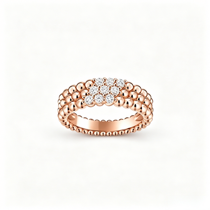 [sparkle Jewelry] THREE-ROW DIAMOND RING