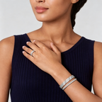 [sparkle Jewelry] THREE-ROW DIAMOND RING