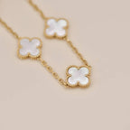 [sparkle Jewelry ]CLOVER WHITE PEARL MOP 5 MOTIF BRACELET COLLECTION
