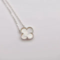 [sparkle Jewelry ]CLOVER  15MM WHITE MOTHER-OF-PEARL SILVER