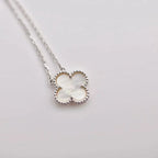 [sparkle Jewelry ]CLOVER  15MM WHITE MOTHER-OF-PEARL SILVER