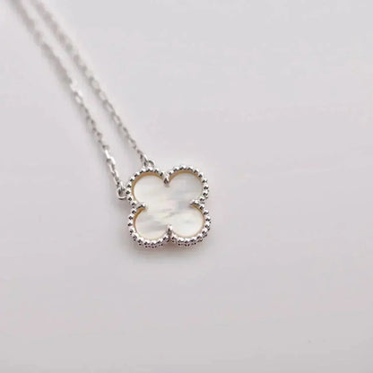 [sparkle Jewelry ]CLOVER  15MM WHITE MOTHER-OF-PEARL SILVER