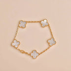 [sparkle Jewelry ]CLOVER WHITE PEARL MOP 5 MOTIF BRACELET COLLECTION