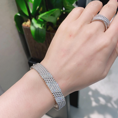 [sparkle Jewelry]  FIVE-ROW DIAMOND BRACELET