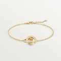 [sparkle Jewelery]LOVE DOUBLE RING FULL DIAMOND BRACELET