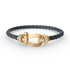 [sparkle Jewelry ]FORCE LARGE HORSESHOE HALF DIAMOND BRACELET GOLD