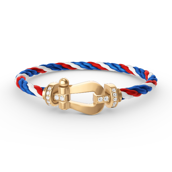 [Sparkle]FORCE GROSSES HORSESHOE HALB DIAMANT ARMREIF - GOLD