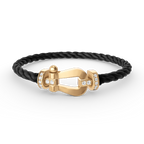 [sparkle Jewelry ]FORCE LARGE HORSESHOE HALF DIAMOND BRACELET GOLD