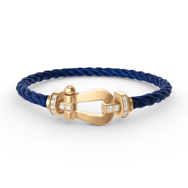 [Sparkle]FORCE GROSSES HORSESHOE HALB DIAMANT ARMREIF - GOLD