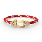 [sparkle Jewelry ]FORCE LARGE HORSESHOE HALF DIAMOND BRACELET GOLD