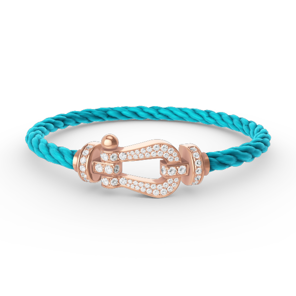 [Sparkle]FORCE GROSSES HORSESHOE VOLL DIAMANT ARMREIF - ROSÉGOLD